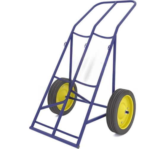 Изображение товара Тележка для перевозки двух баллонов с фиксацией ремнем RUSKLAD ГБ 2.1 (колеса d380мм вспененный полиуретан) ГБ 2.1 полиуретан Ремень