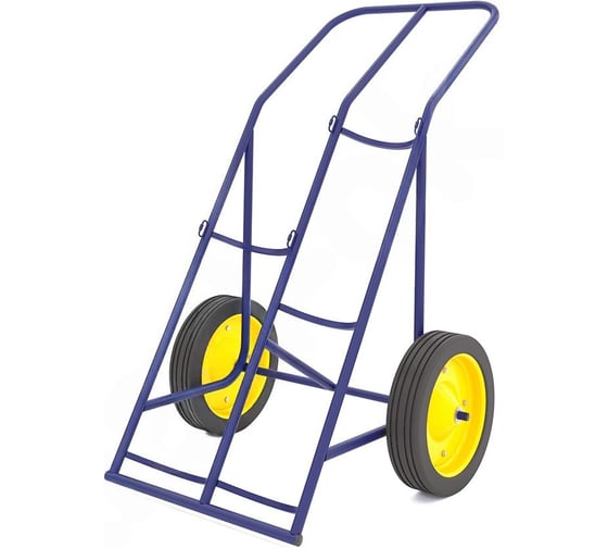 Изображение товара Тележка для перевозки двух баллонов с фиксацией ремнем RUSKLAD КП 2.1 (колеса d380мм вспененный полиуретан) КП 2.1 полиуретан Ремень