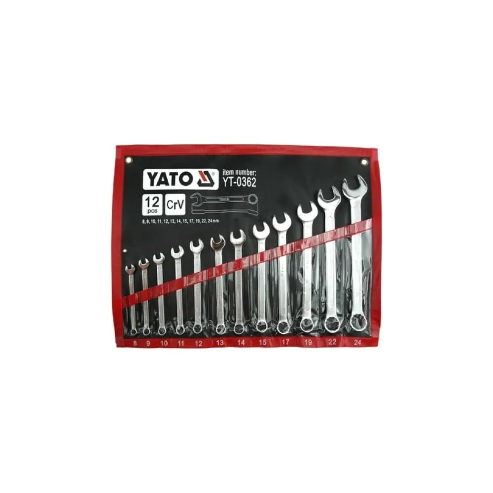 Набор комбинированных ключей YATO, размер 8 YT-0362 - фото 1
