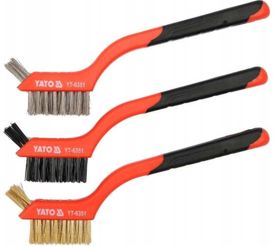 Изображение товара Наб. мет. щёток YATO 3пр.180мм/пласт. ручкой YT-6351 36976351 092 1