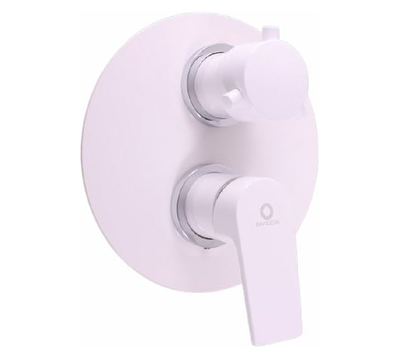 Изображение товара Смеситель RavSlezak Colorado скрытый монтаж, 2-х режимный, белый глянцевый/хром CO186KBC