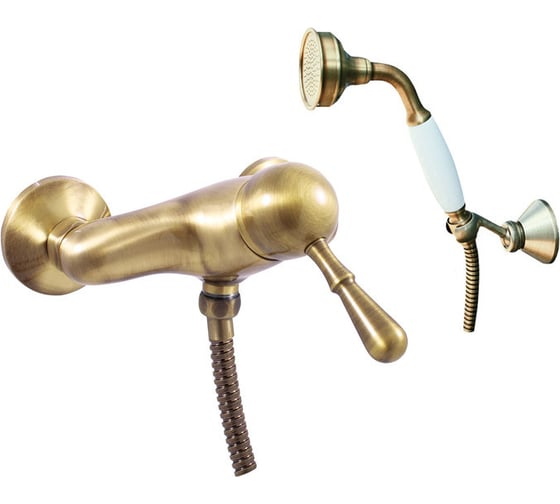Изображение товара Смеситель для душа RavSlezak LABE с душевым комплектом, держатель подвижный, бронзовый L081.5/2SM