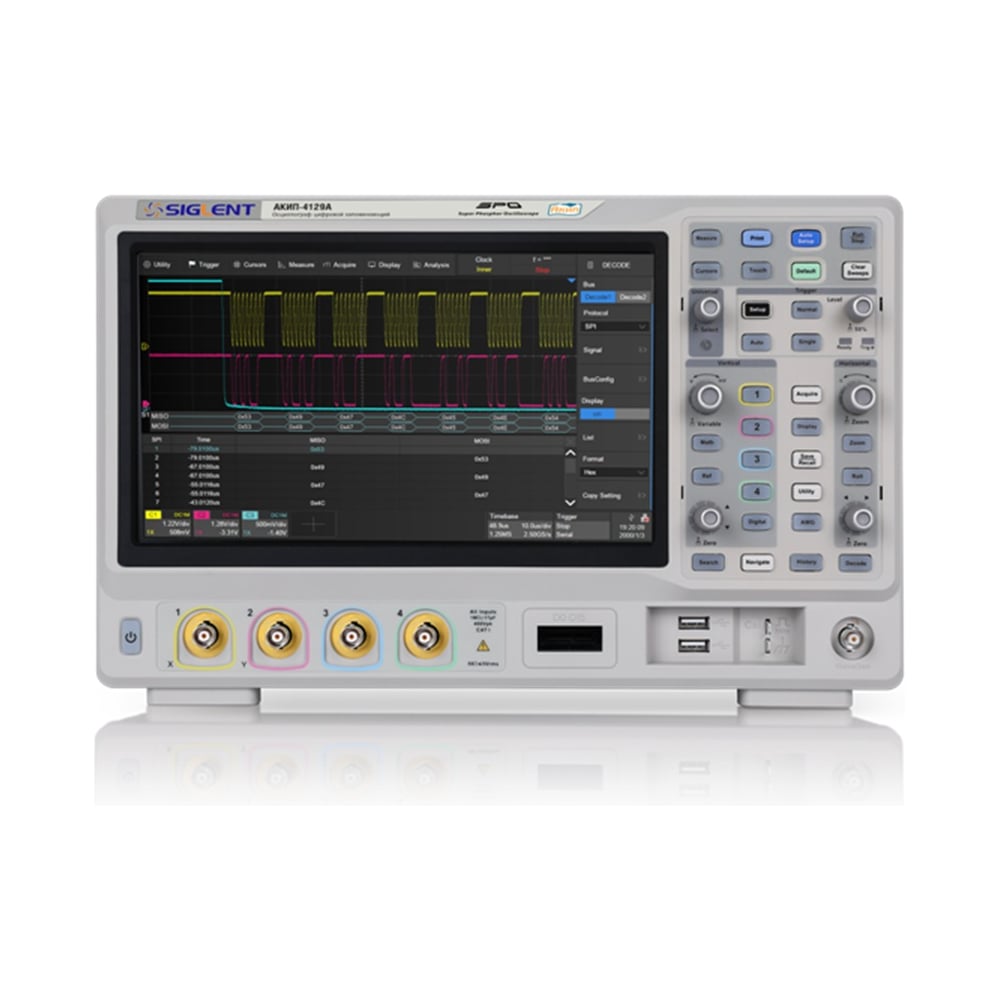 Изображение товара Осциллограф АКИП-4129А цифровой профессиональный 100 МГц 4 аналоговых каналов