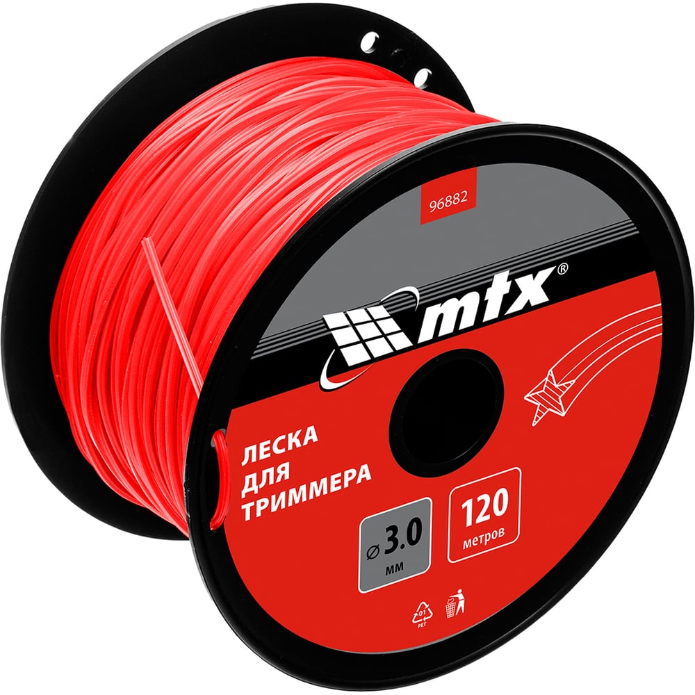 Изображение товара Леска для триммера MTX звезда 3.0 мм 120 м на катушке