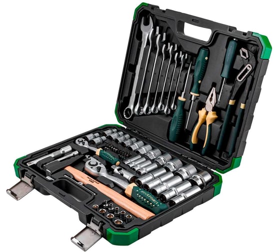 Изображение товара Набор инструментов Rockforce 74 предмета 1/4'', 1/2'' (6 граней) RF-4742-5(64610)