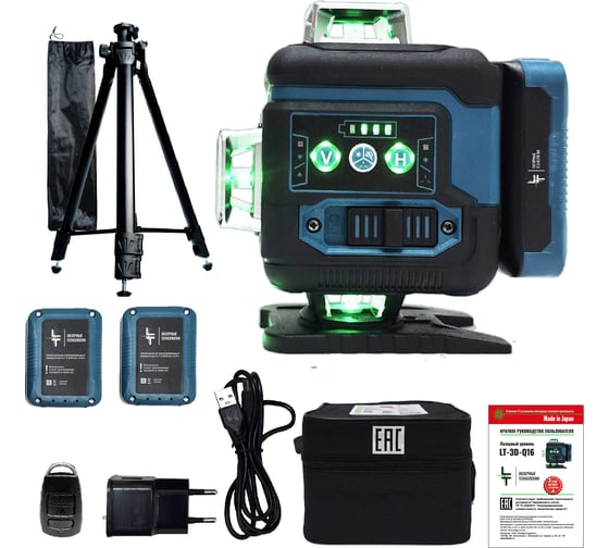 Изображение товара Профессиональный лазерный уровень LT L16-360Q + тренога 1.5м усиленная L16-360Q/1.5м-УС