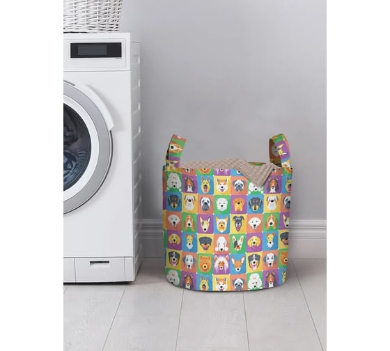 Изображение товара Корзина для хранения вещей JoyArty  Милый собачий отряд 35x35 см  gaba_378578_S