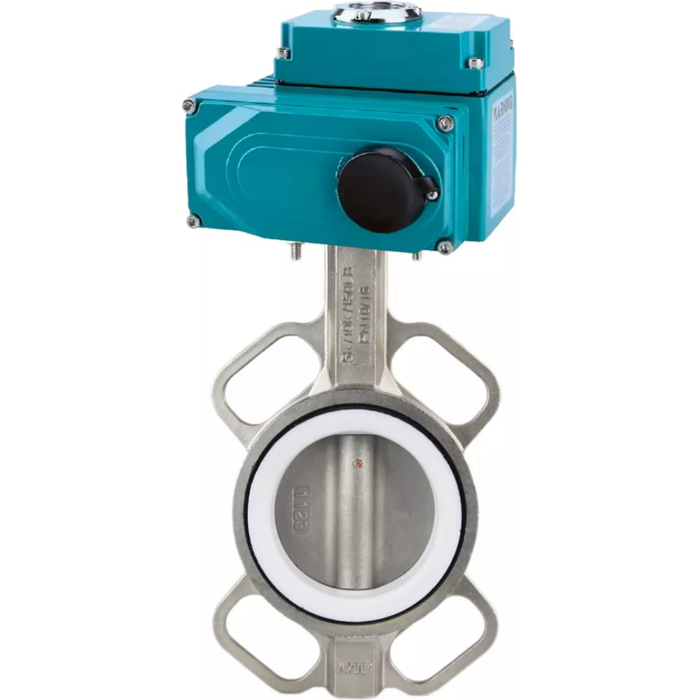 Изображение товара Затвор DN.ru 316-316-PTFE-2W-Fb Ду125 Ру16 электропривод 380В дисковый
