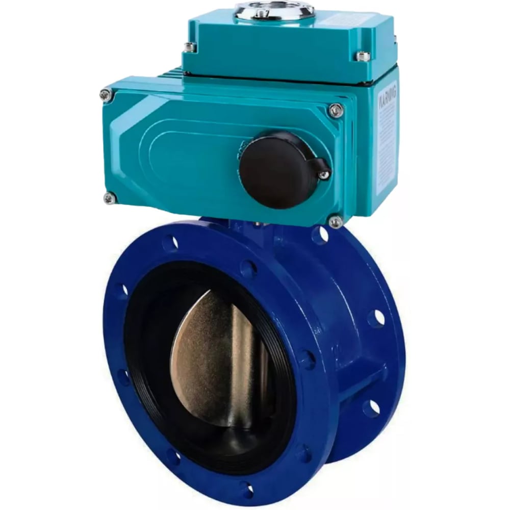 Изображение товара Затвор DN.ru GGG40-304-EPDM-2W-F Ду150 Ру16 фланцевый электропривод 380В