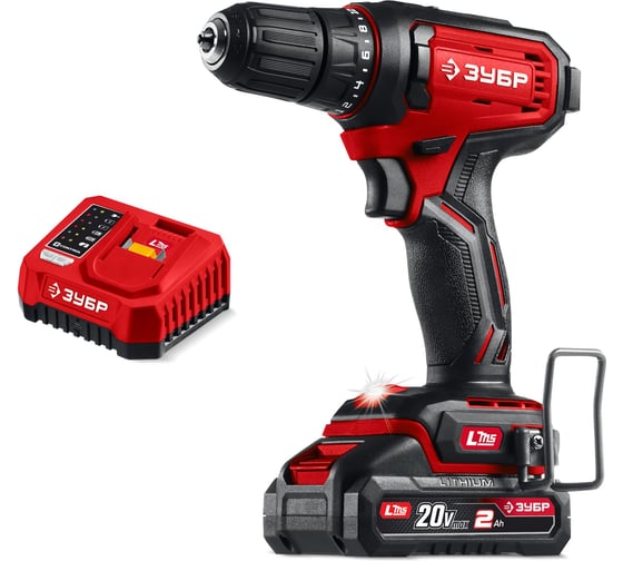 Изображение товара Дрель-шуруповерт ЗУБР 20 В, 40 Н·м, 1 АКБ LMS (2 А·ч) ДШ-40-21
