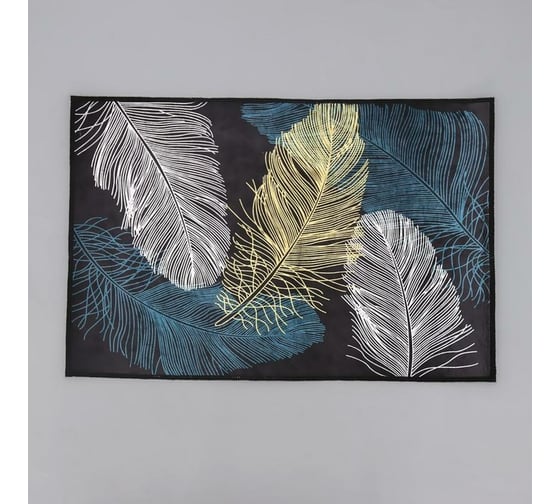 Изображение товара Коврик Доляна Пёрышки 40х60 см 5504432