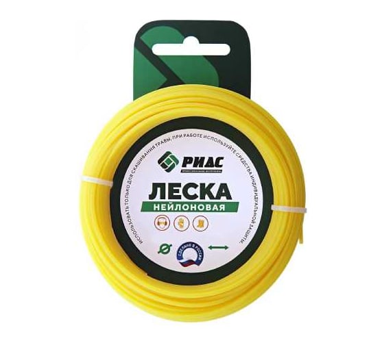 Изображение товара Леска для триммера РИДС сечение "Круг" d=2,4 мм, L=400 м. RSKGK24183