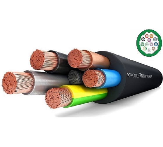 Изображение товара Силовой гибкий кабель Top cable H07RN-F 12x2.5 20 м 3012002MR20RU