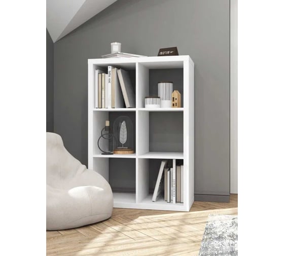 Изображение товара Стеллаж Комфорт-Питер 77x112, цвет Белый, 290 Белый шагрень 950205290