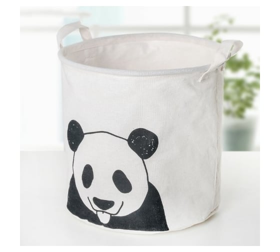 Изображение товара Корзина для белья Доляна Панда 30х30х30 см 4093113