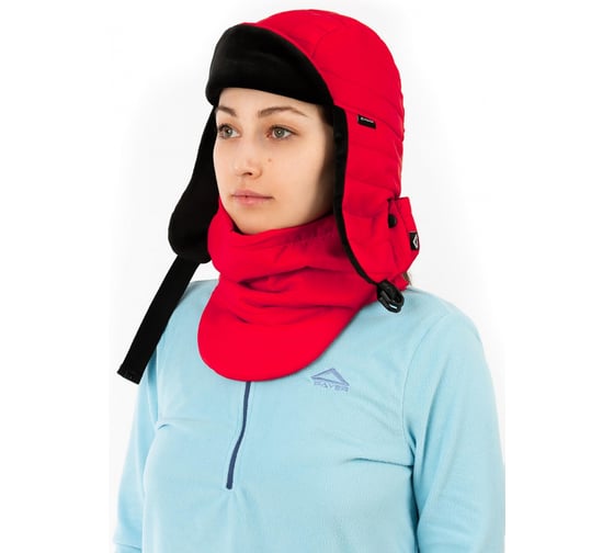 Изображение товара Шапка-ушанка PAYER Твин стеганая, таффета, красный_ 4660335536900