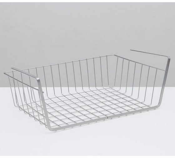 Изображение товара Навесная сетчатая корзина Доляна 41х24х14 см, на полку, хром 5106699