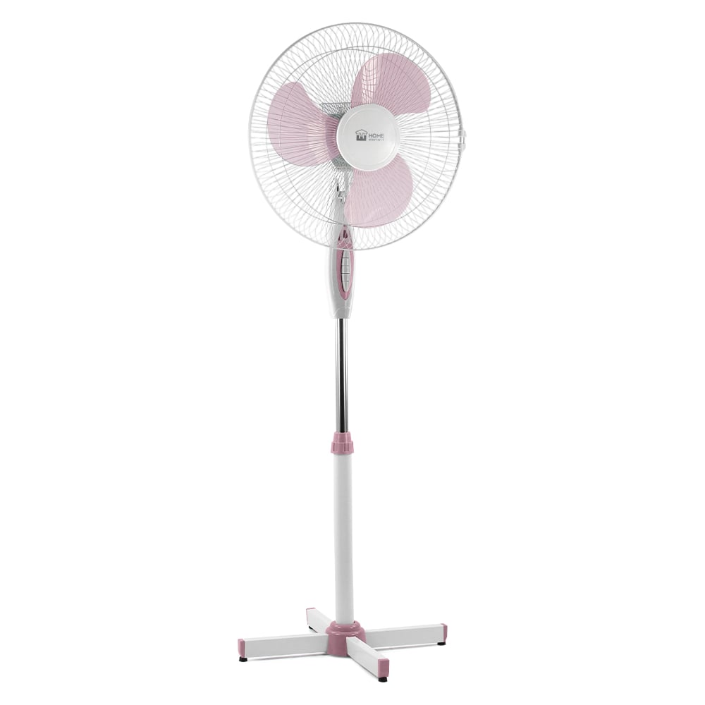 Изображение товара Напольный вентилятор HOME ELEMENT HE-FN1205 белый розовый регулируемый мощностью 50 Вт