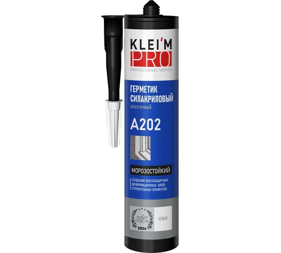 Изображение товара Герметик силакриловый морозостойкий эластичный KLEI`MPRO А202, белый,3 5038