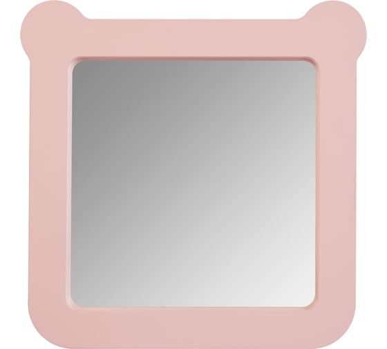 Изображение товара Зеркало AQUATON Каспер Мишка квадратное, розовое матовое 1A283402CR1E0
