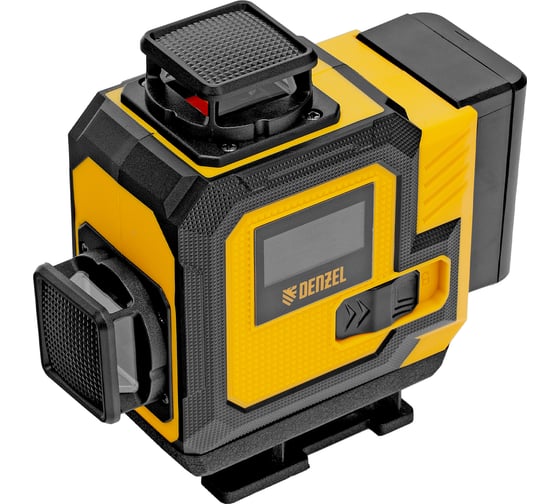 Изображение товара Лазерный уровень мультипризменный Denzel DLV-360-4C, 30 м, зеленый луч, Li-Ion 2,4 Aч, кейс 35081