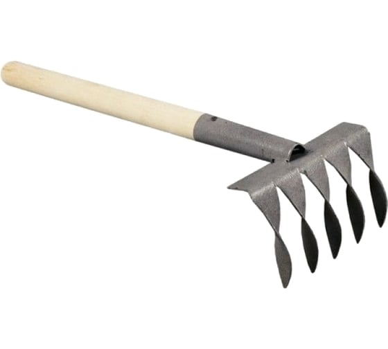 Изображение товара Витые 5-х зубые грабли с деревянной ручкой ЗМИ ГВ-5 24