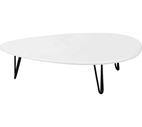 Изображение товара Журнальный стол Мебелик Дадли белый бетон/чёрный 2577