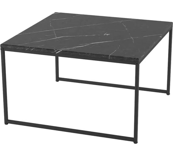 Изображение товара Журнальный стол Мебелик Овер черный мрамор/черный 4828