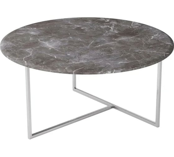 Изображение товара Журнальный стол Мебелик Маджоре серый мрамор/хром 6355