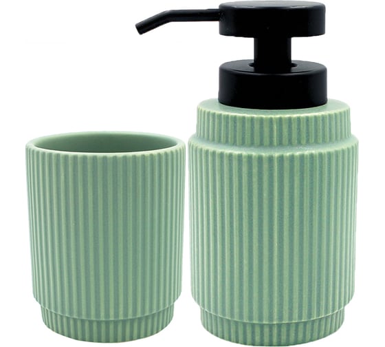 Изображение товара Набор настольных аксессуаров Bath Plus BASILICA SET2 цвет GREEN W-CE2478FA-SET2