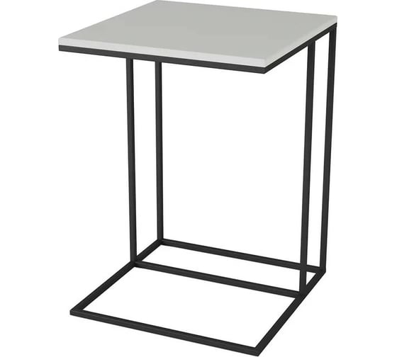 Изображение товара Придиванный стол Мебелик Хайгрет белый/черный 6724