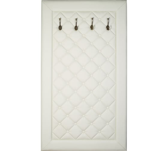 Изображение товара Вешалка в прихожую Мебелик Оливия Н2 экокожа молочный 2206