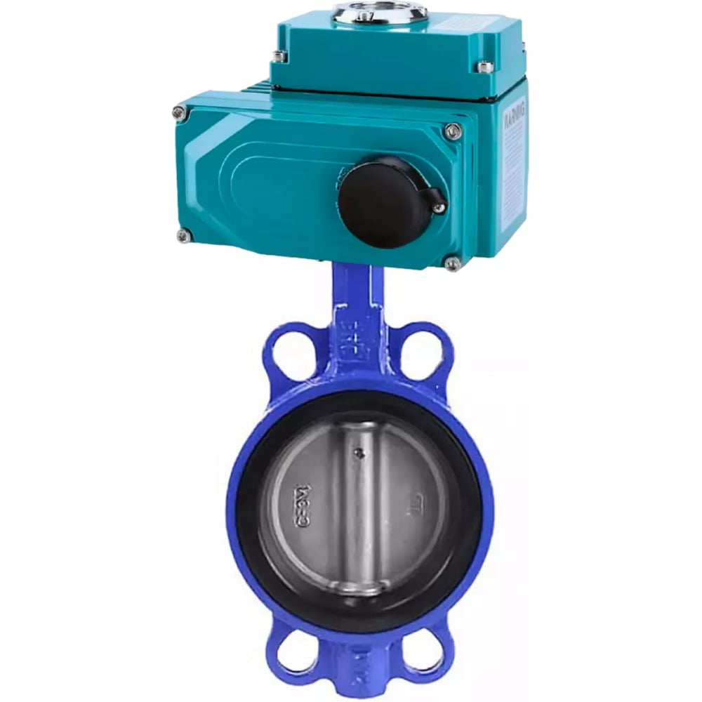 Изображение товара Затвор DN.ru QT450-QT450-NBR-2W-Fb-H Ду125 Ру16 электропривод 24В профессиональный