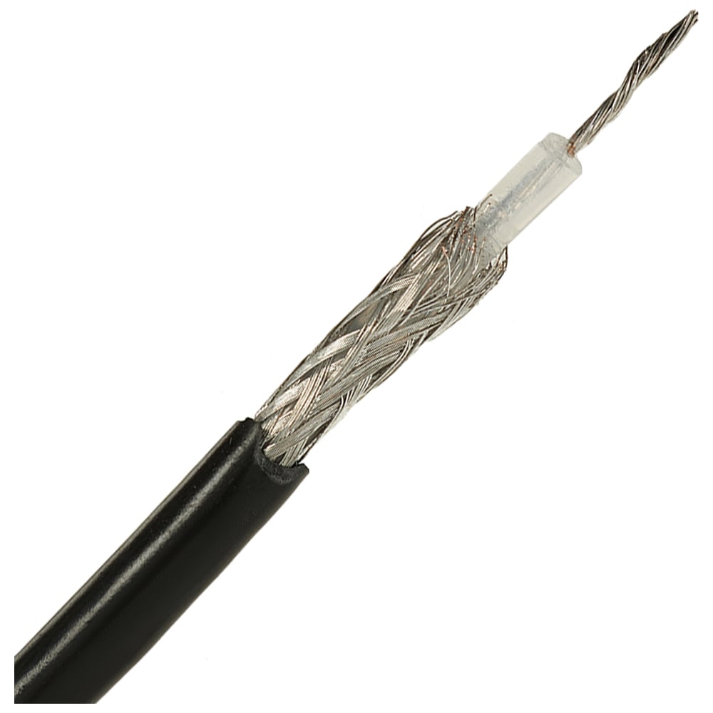 Изображение товара Коаксиальный кабель ELTROS RG-58 50 Ом, бухта 200м, черный