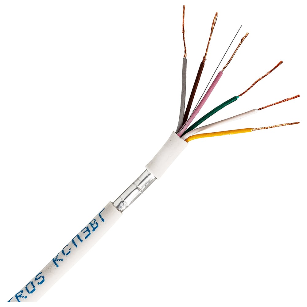 Изображение товара Кабель для сигнализации ELTROS КСПЭВГ 6х0.12, бухта 200м, белый