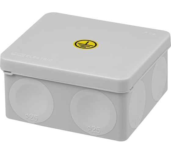 Изображение товара Коробка уравнивания потенциалов (КУП) TDM ELECTRIC двухкомпонентная ОП 100x100x50 мм, шина 6x9, 8 групп, IP66 SQ1401-1365