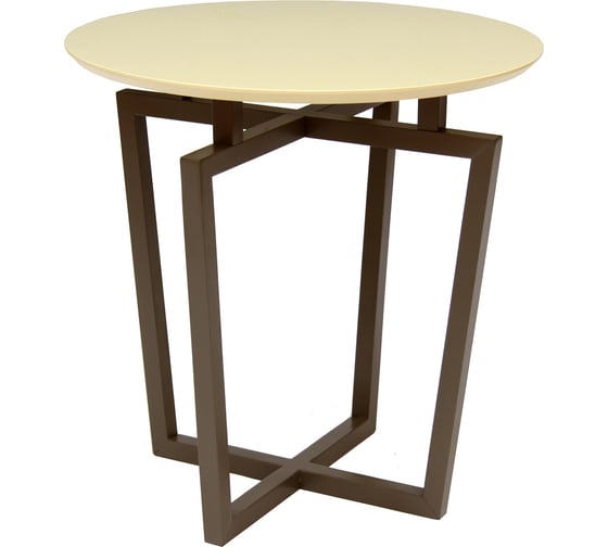 Изображение товара Журнальный стол Мебелик Рилле 440 темный кофе/бежевый кругл. 783