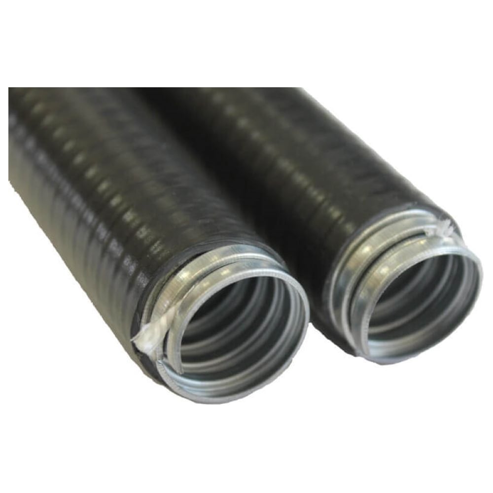 Изображение товара Металлорукав ГОФРОМАТИК в ПВХ изоляции МПГ нг 20 50 м черный Zeta