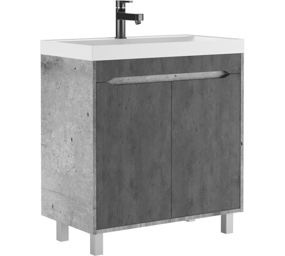 Изображение товара Тумба под умывальник Classica 80 Домино Loft без ящика Бетон DL5608T