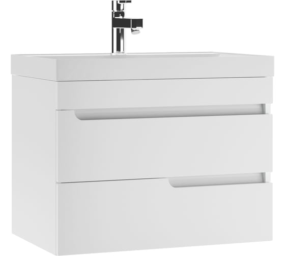 Изображение товара Тумба подвесная под умывальник Bazis 70 Айсберг Веста с двумя ящиками В2 DV5916T