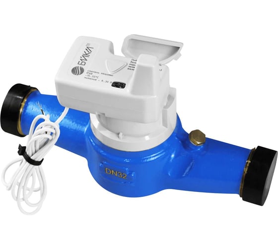 Изображение товара Счетчик многоструйный сухоходный БАЙКАЛ DN 32 L-260 со встроенным интерфейсом RS-485 для холодной и горячей воды (до 50°С) с КМЧ С-400 "Байкал"-32-260-RS4