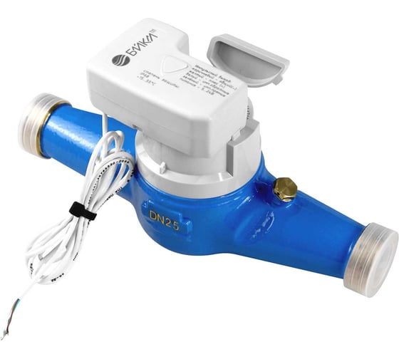 Изображение товара Счетчик воды многоструйный с импульсным выходом БАЙКАЛ DN 25 L-260 для холодной и горячей воды (до 50°С) с КМЧ с обратным клапаном С-400 "Байкал"-25-И-260-В