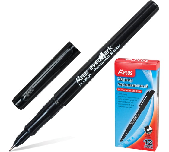 Изображение товара Маркер перманентный ОФИСМАГ BEIFA (Бэйфа) A Plus, ЧЕРНЫЙ, ультратонкий наконечник, 0,5 мм, PY109200-CC-BK 150778