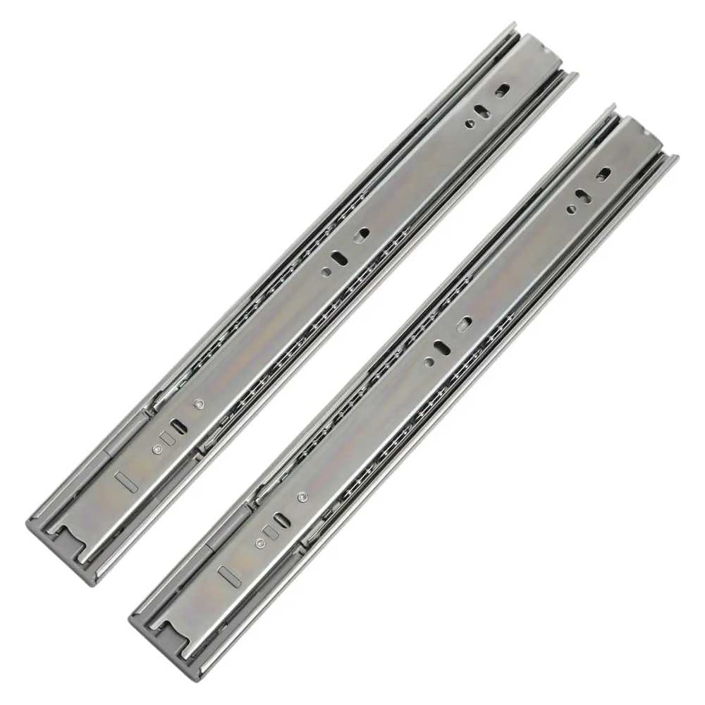 Изображение товара Комплект мебельных  направляющих с доводчиком для 3 ящиков 350 мм хром
