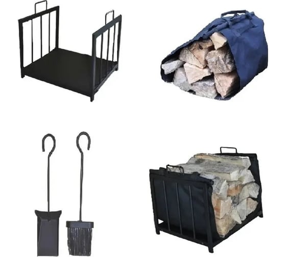 Изображение товара Дровница каминный набор 3 в 1 IMPLAST FWH-07