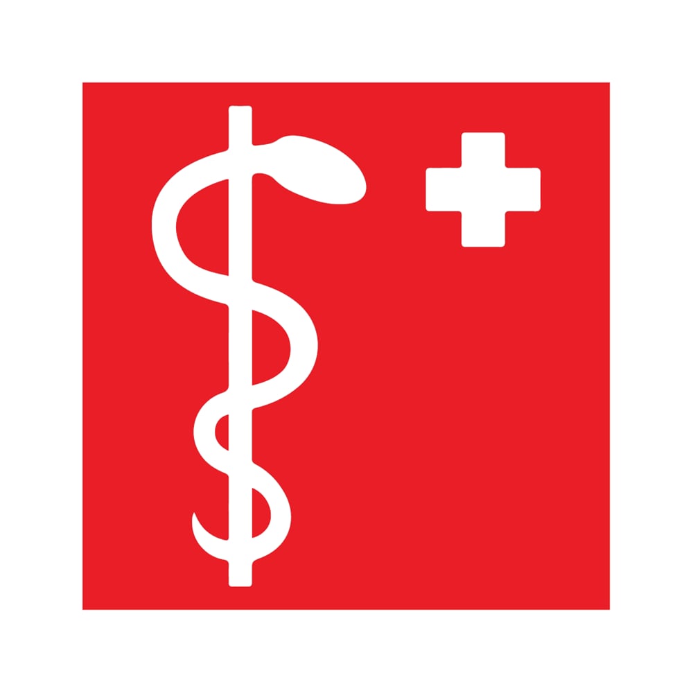 Изображение товара Пиктограмма VARTON Token Медицинский кабинет 200х200 мм Красная