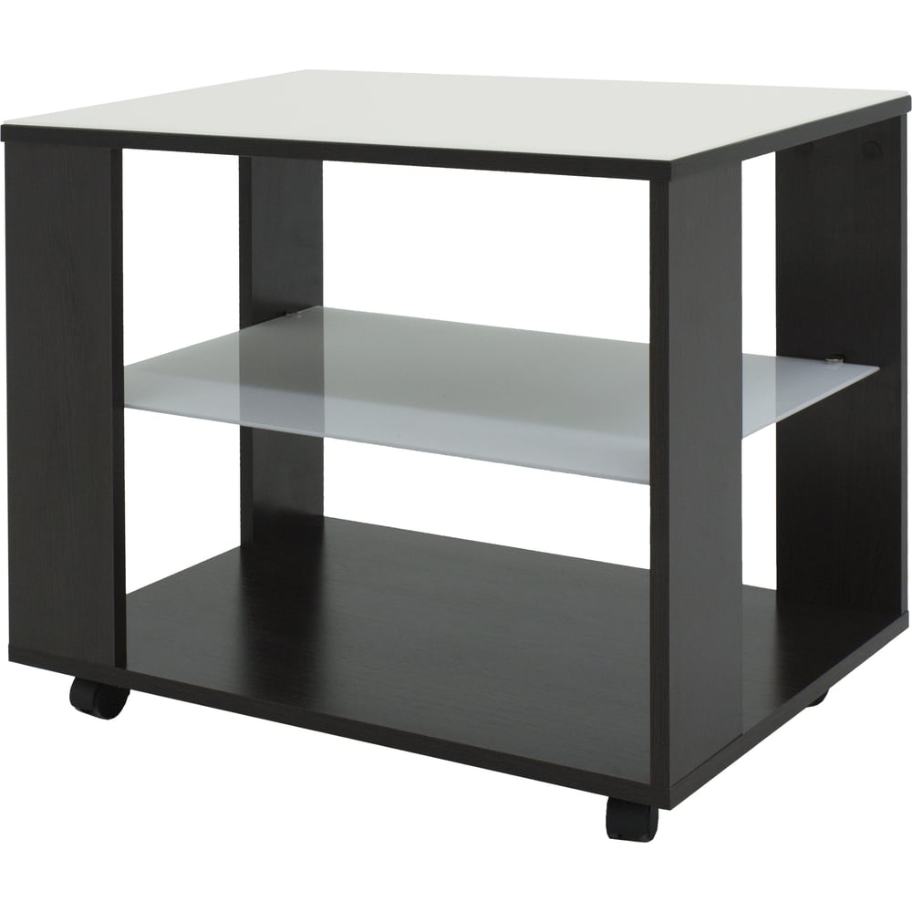 Изображение товара Журнальный стол Мебелик BeautyStyle 5 венге стекло белое 650x450 мм