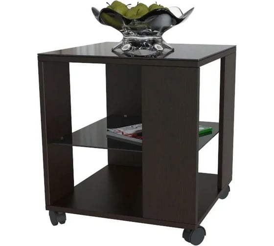 Изображение товара Журнальный стол Мебелик BeautyStyle 6 венге/стекло черное 2281