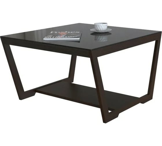 Изображение товара Журнальный стол Мебелик BeautyStyle 1 венге/стекло черное 2457