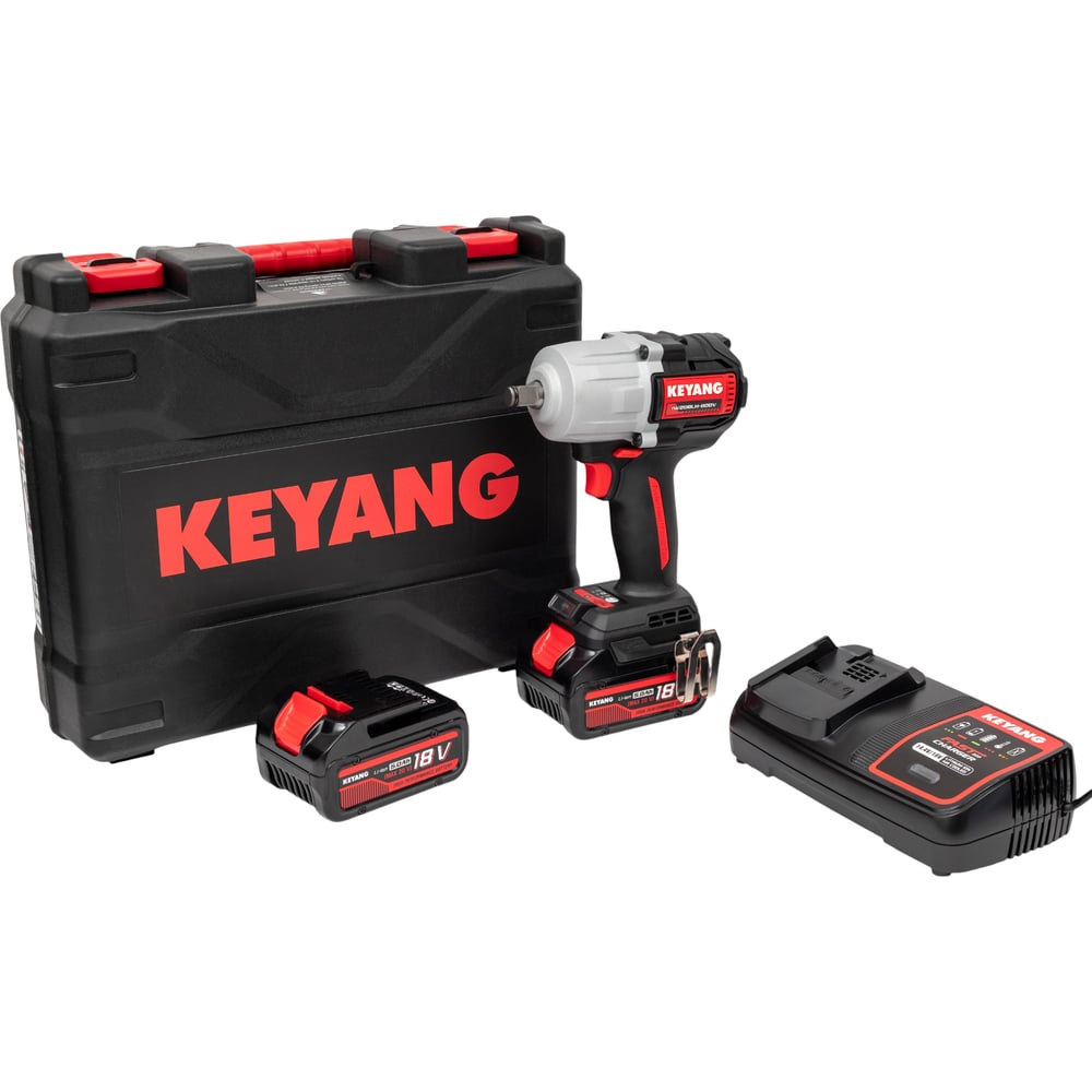 Изображение товара Аккумуляторный ударный гайковерт KEYANG IW20BLH 800 Вт 2 аккумулятора профессиональный
